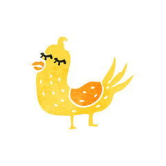retro cartoon bird