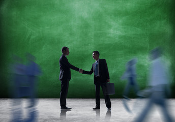 Business People Handshake Greeting Agreement Corporate Concept