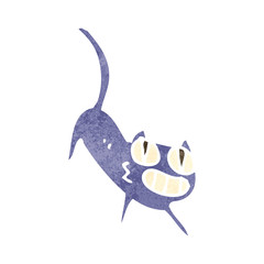 retro cartoon happy cat