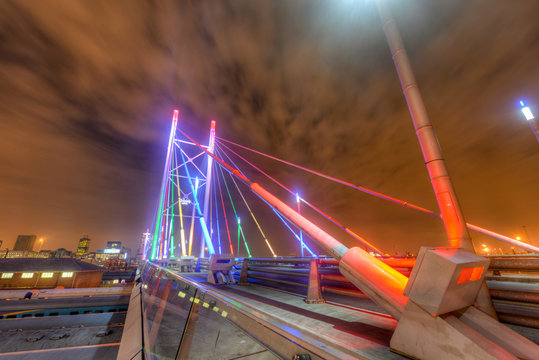 Nelson Mandela Bridge At Night - Johannesburg