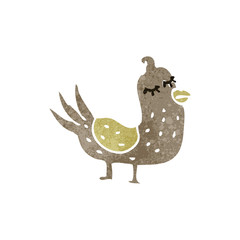 retro cartoon bird