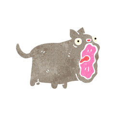 retro cartoon surprised cat