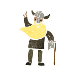 retro cartoon viking