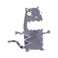 retro cartoon burping cat