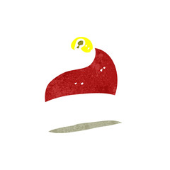 retro cartoon santa hat
