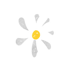 retro cartoon flower