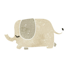 retro cartoon cute elephant
