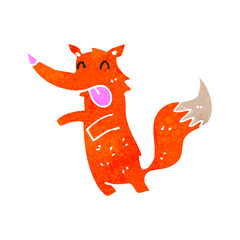 retro cartoon fox