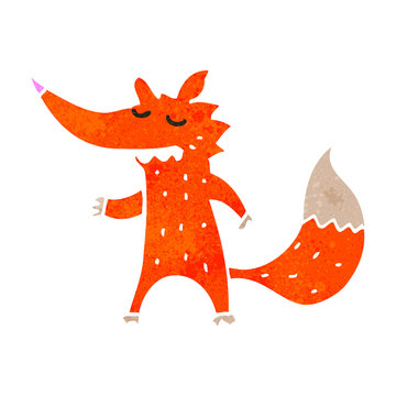 retro cartoon fox