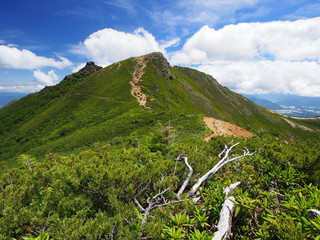 西天狗岳からの東天狗岳