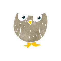 retro cartoon owl