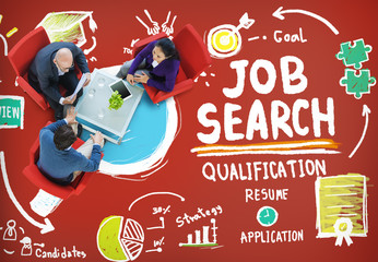 Job Search Qualification Resume Recruitment Hiring Application C