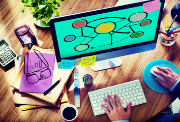 Connection Global Communications Corporate Networking Concept