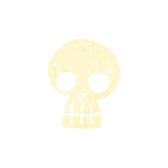 retro cartoon skull