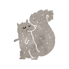 retro cartoon squirrel
