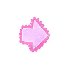 retro cartoon pointing arrow