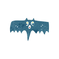 retro cartoon spooky bat