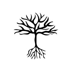 Tree silhouette isolated illustration