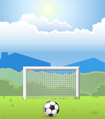 Soccer football goalposts vector image