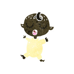 retro cartoon crying baby