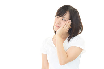 Fototapeta premium 憂鬱な表情の女性