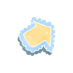 retro cartoon decorative pointing arrow