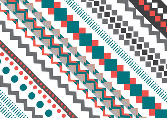 Geometric ethnic pattern design for background or wallpaper. 