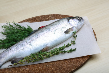 Raw trout