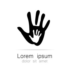 hand print logo template