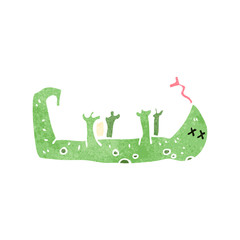 retro cartoon lizard
