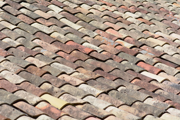 terracotta curved roof tiles