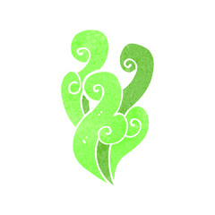retro cartoon green smoke