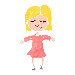 retro cartoon blond girl