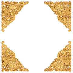 Traditional Thai style pattern isolated on white background