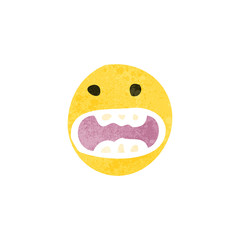 retro cartoon emoticon face