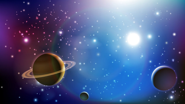 układ słoneczny tło wektor