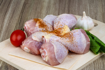 Raw chicken legs