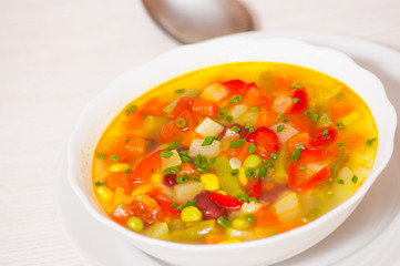 Fresh vegetable soup