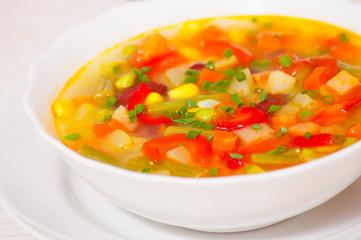 Fresh vegetable soup