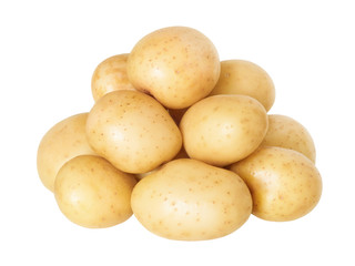 Potatoes on a white background