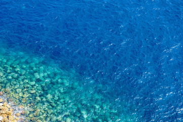 Fototapeta na wymiar Blue sea surface with waves