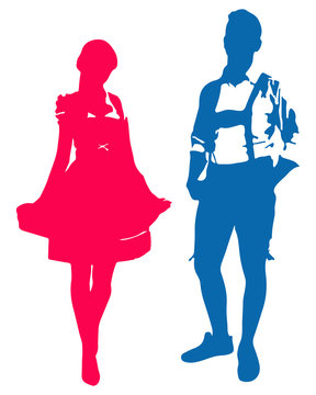 Oktoberfest | Silhouette | Dirndl & Lederhose