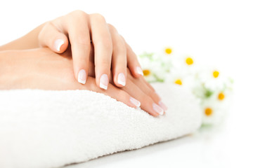 Beautifully manicured fingernails