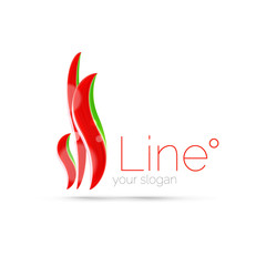 Abstract wave line logo