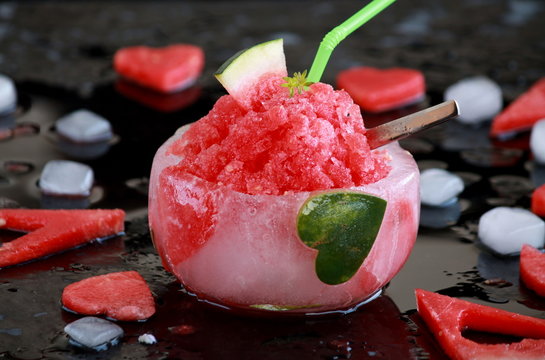 watermelon sorbet - granita