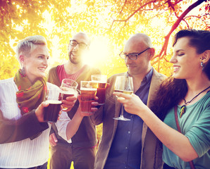 Diverse People Friends Hanging Out Concept