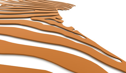 Orange abstract twist light lines