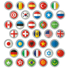 Flag of world. Vector icons
