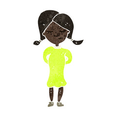 retro cartoon girl