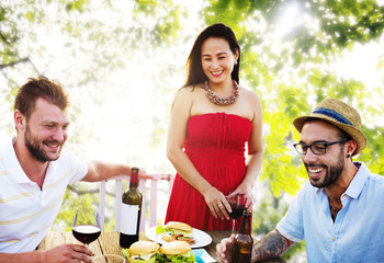 Diverse People Friends Hanging Out Party Concept